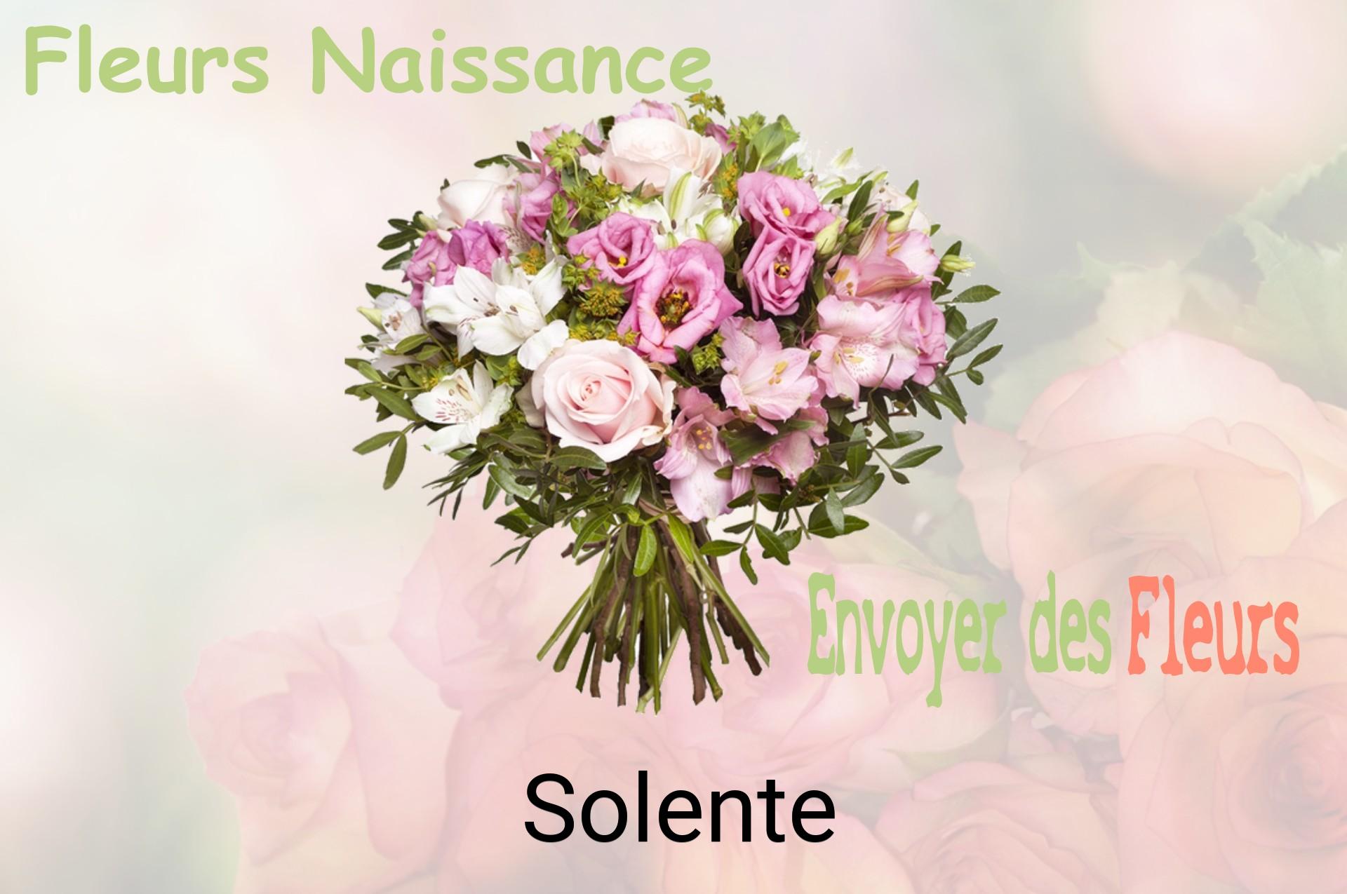 Bouquet de fleurs de naissance livré à Solente